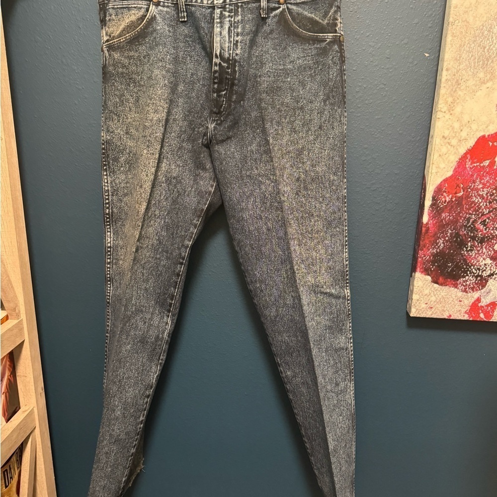 Vintage Acid Wash Wrangler Jeans 38x33 - Picture 5 of 6